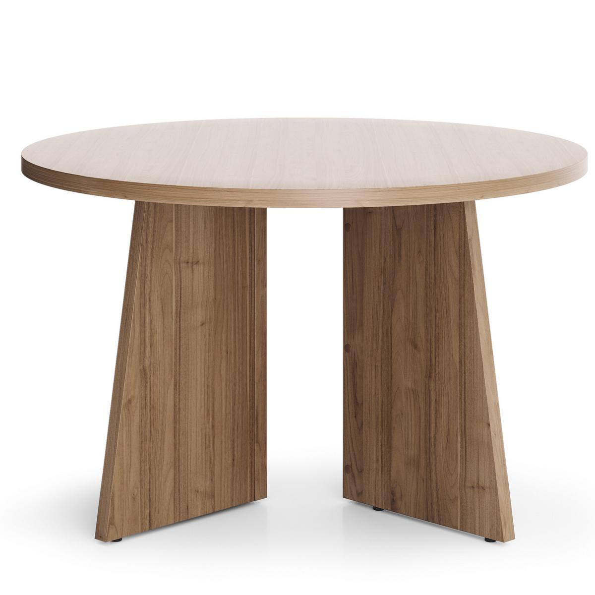 COUCHTISCH Aurora 75 cm, rund Wohnzimmertisch mit modernem Design, Nussbaum - Nussbaumfarben, Holzwerkstoff (75/75/47cm) - Beautysofa