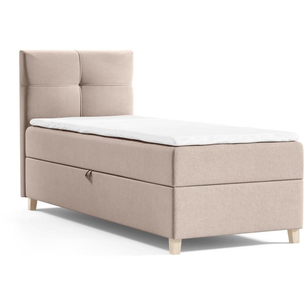 POLSTERBETT Helen Mini 93/206/106 beige - Beige, Holzwerkstoff/Textil (90/200cm) - Beautysofa