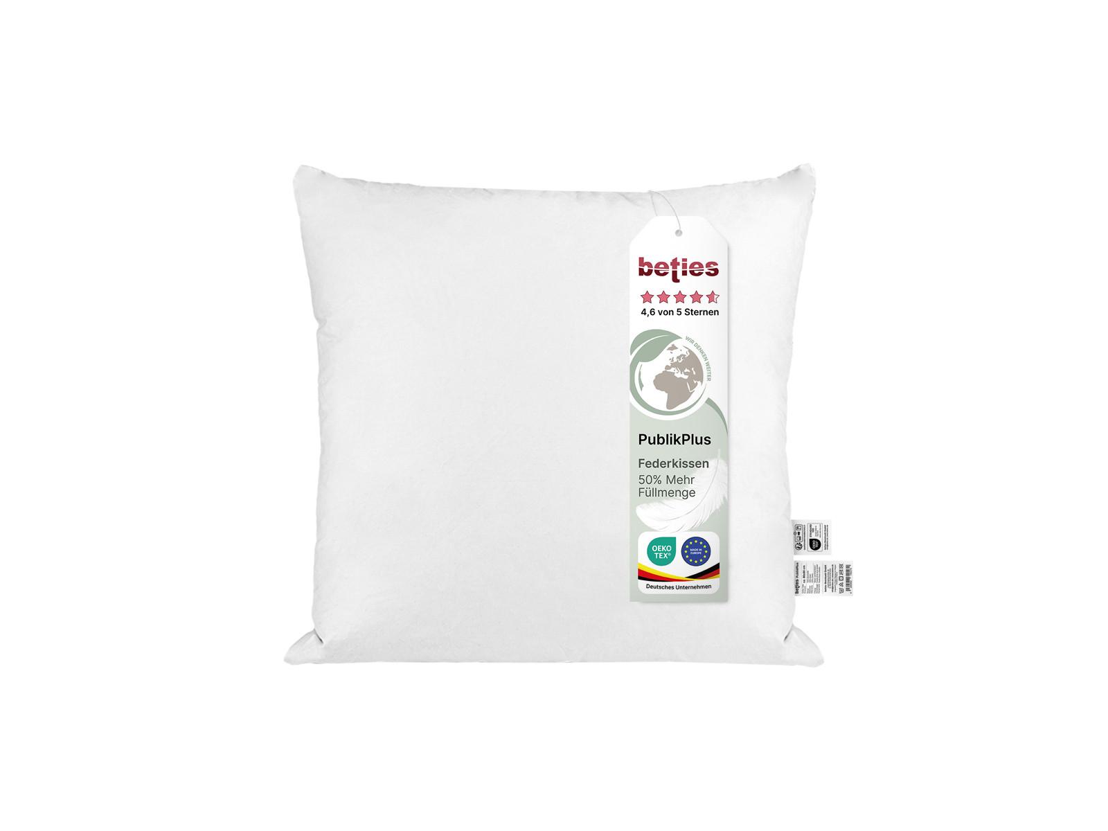 FEDERKISSEN PublikPlus 40/40 cm - Creme, Textil (40/40cm) - beties Heimtextil