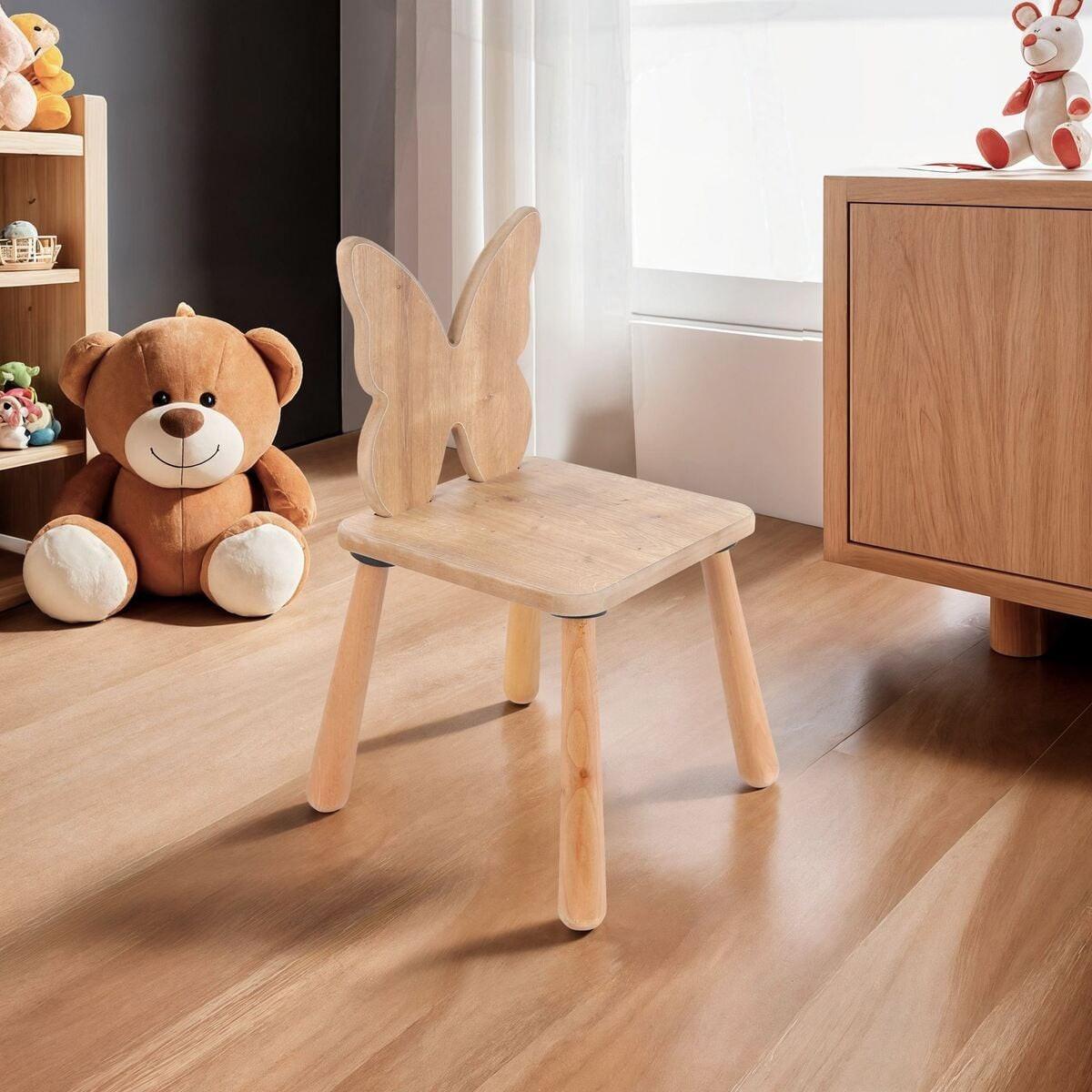 KINDERSTUHL mit schmetterlingslehne 30/30/57 cm - Eichefarben, Holzwerkstoff (30/57/31cm) - Calicosy
