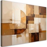 LEINWANDBILD 3D und geometrisch 60x40cm - Beige, Textil (60/40cm) - Feeby