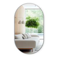 SPIEGEL 58 x 100 cm Oval - Blaugrau, Glas (58/100/0.4cm) - TULUP