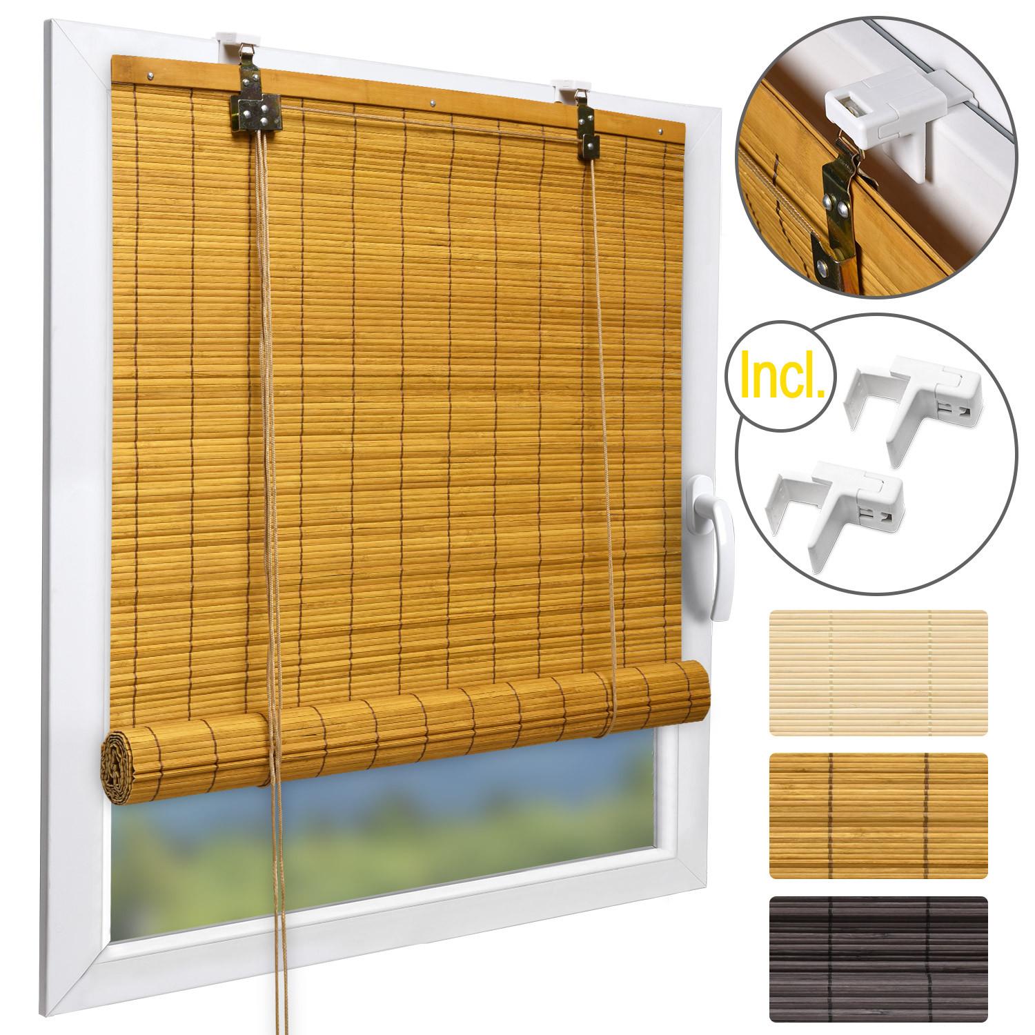 BAMBUSROLLO SolDecor B86 90x220cm Bambus - Braun, Holz (90/220cm) - Sol Royal