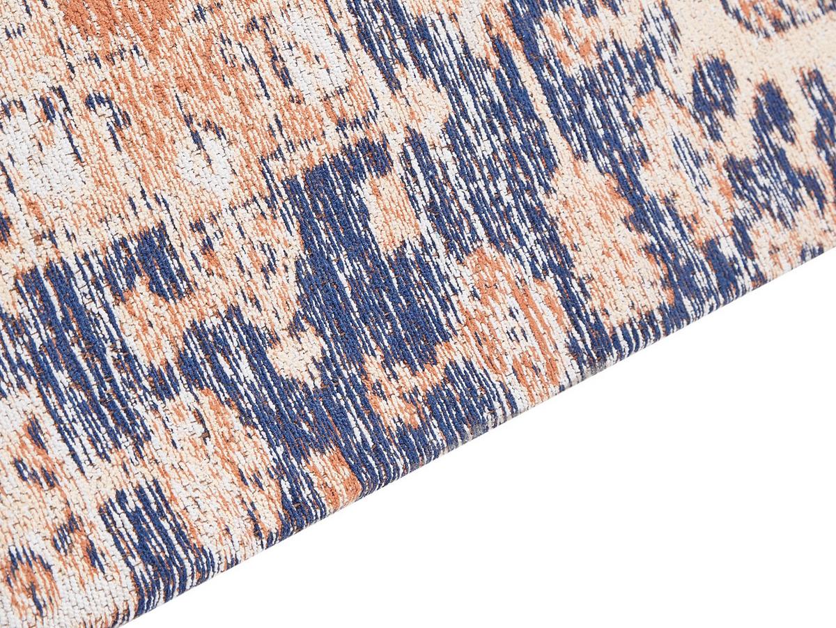 KURZFLOR-TEPPICH BAUMWOLLE Kurin 200/140 cm - Blau, Textil (140/200cm) - Beliani