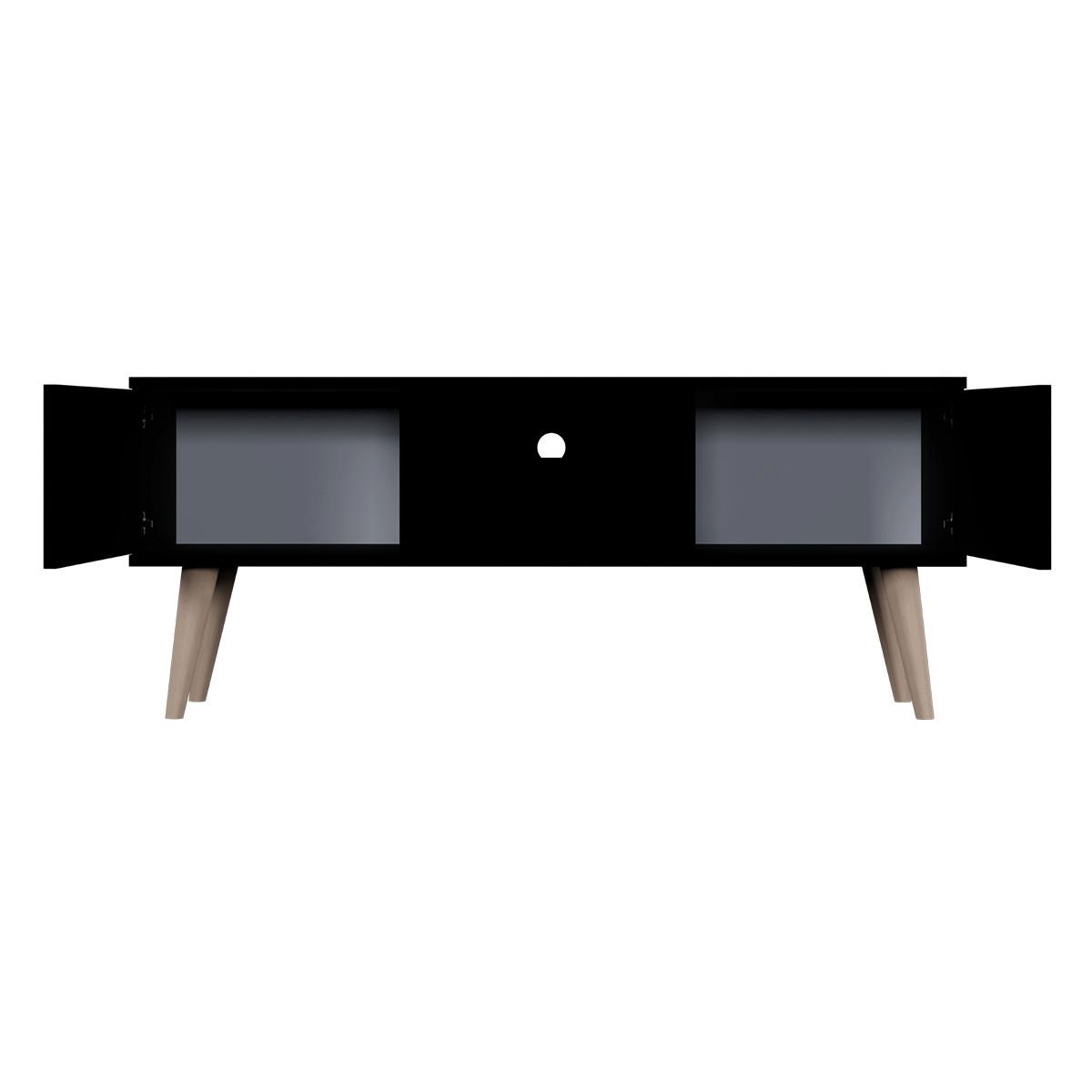 TV-MÖBEL Toronto Schwarz - Schwarz, Holzwerkstoff (120/35/55cm) - Petits-meubles