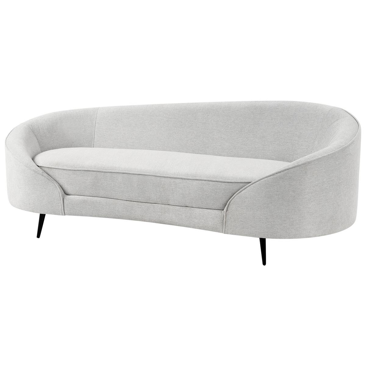 2-SITZER-SOFA Stoff Cremeweiß Savar - Creme/Schwarz, Textil (183/69/84cm) - Beliani