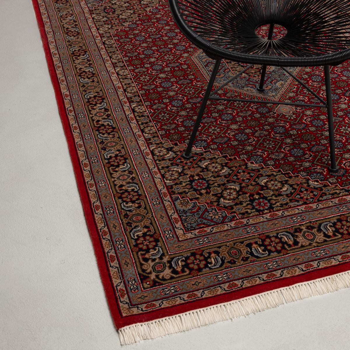 ORIENTTEPPICH Indo Bidjar, klassisch, strapazierfähig 120x180 cm - Rot, Textil (120/180cm) - Rug and Roll