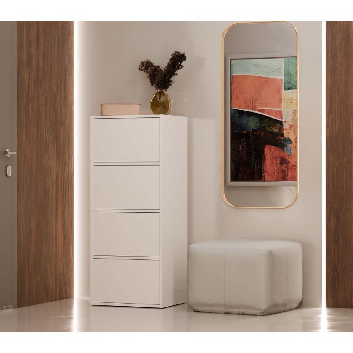 KOMMODE Weiß 50/119/40 - Weiß, Holzwerkstoff (50/119/40cm) - RAUMHIRSCH FURNITURE