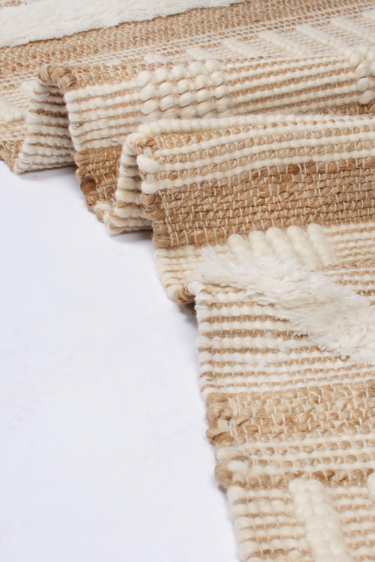 TEPPICH aus Jute handgewebt WHARFE in Braun-Beige, geometrisch, 200 x 290 cm - Braun, Textil (200/290cm) - KADIMA DESIGN