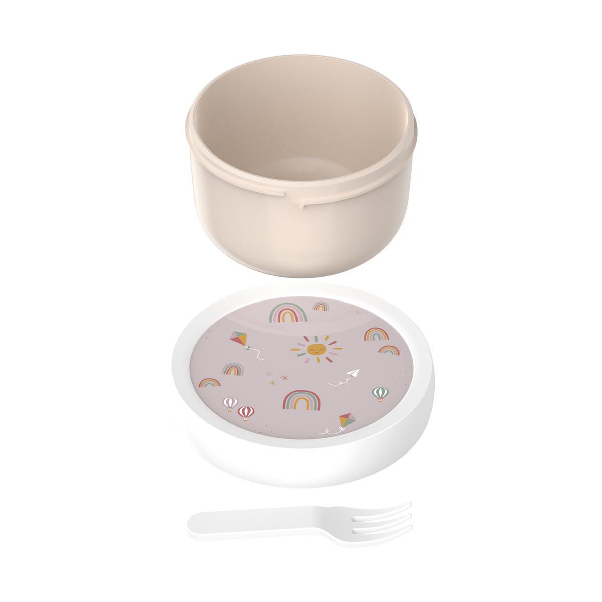 FRUCHTBOX Campus (2026) Sunshine & Rainbow 300 ml - Beige, Kunststoff (10.4/6.7/10.4cm) - Mepal