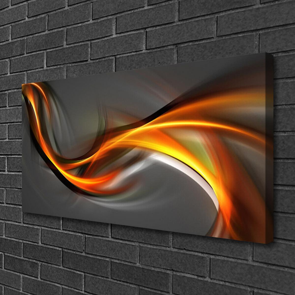 LEINWANDBILD 100x50 cm Dunkle Abstraktion - Orange/Grau, Textil (100/4cm) - TULUP