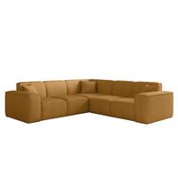 SOFA Celes Premium Stoff Scala - Currygelb, Holzwerkstoff/Textil (246/246cm) - Fun Möbel