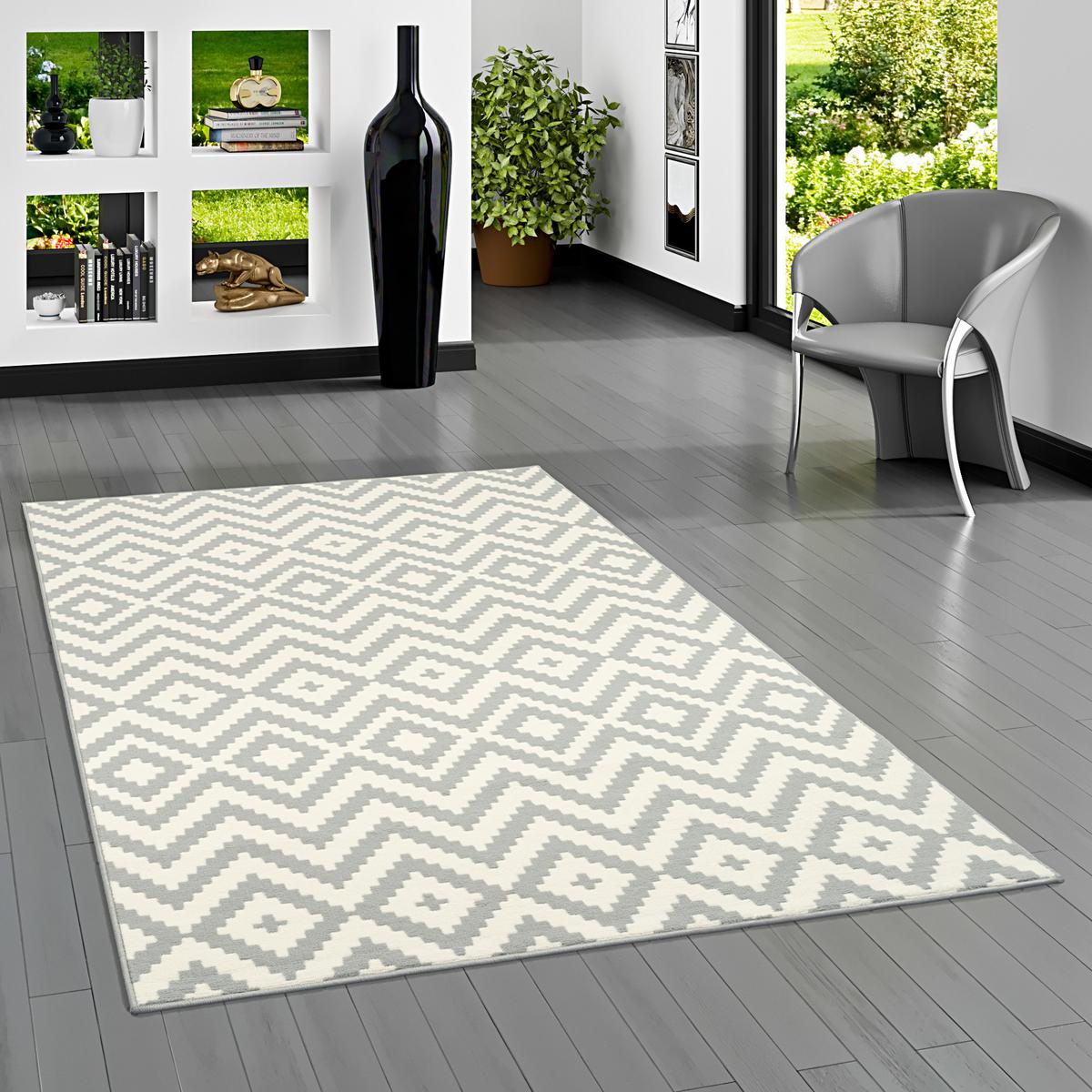 TEPPICH MODERN TRENDLINE RAUTEN - Grau, Textil (140/200cm) - Pergamon