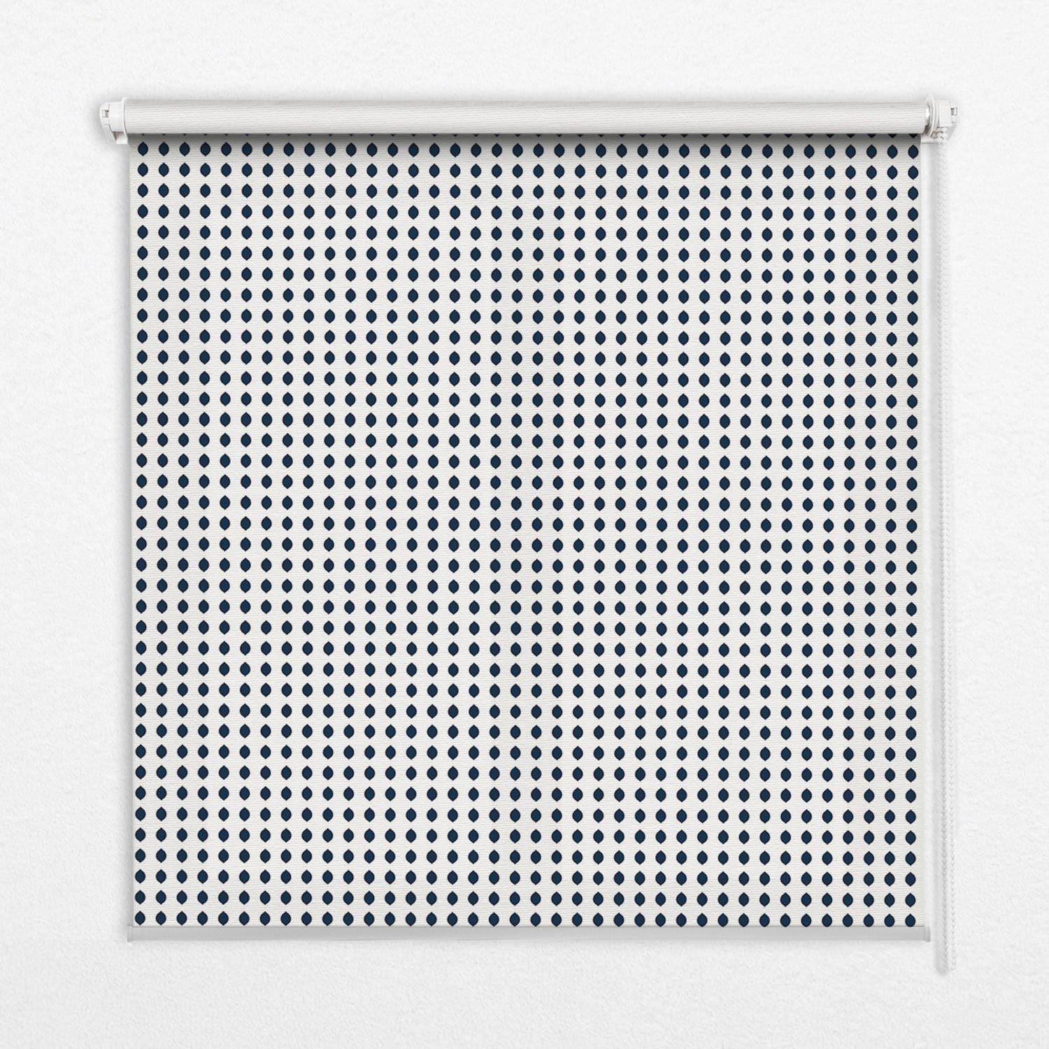 INNENROLLO - Fensterrollo - Rollo - 60x40 cm - Schwarze Ovale - Schwarz, Kunststoff (60/140/0.5cm) - TULUP