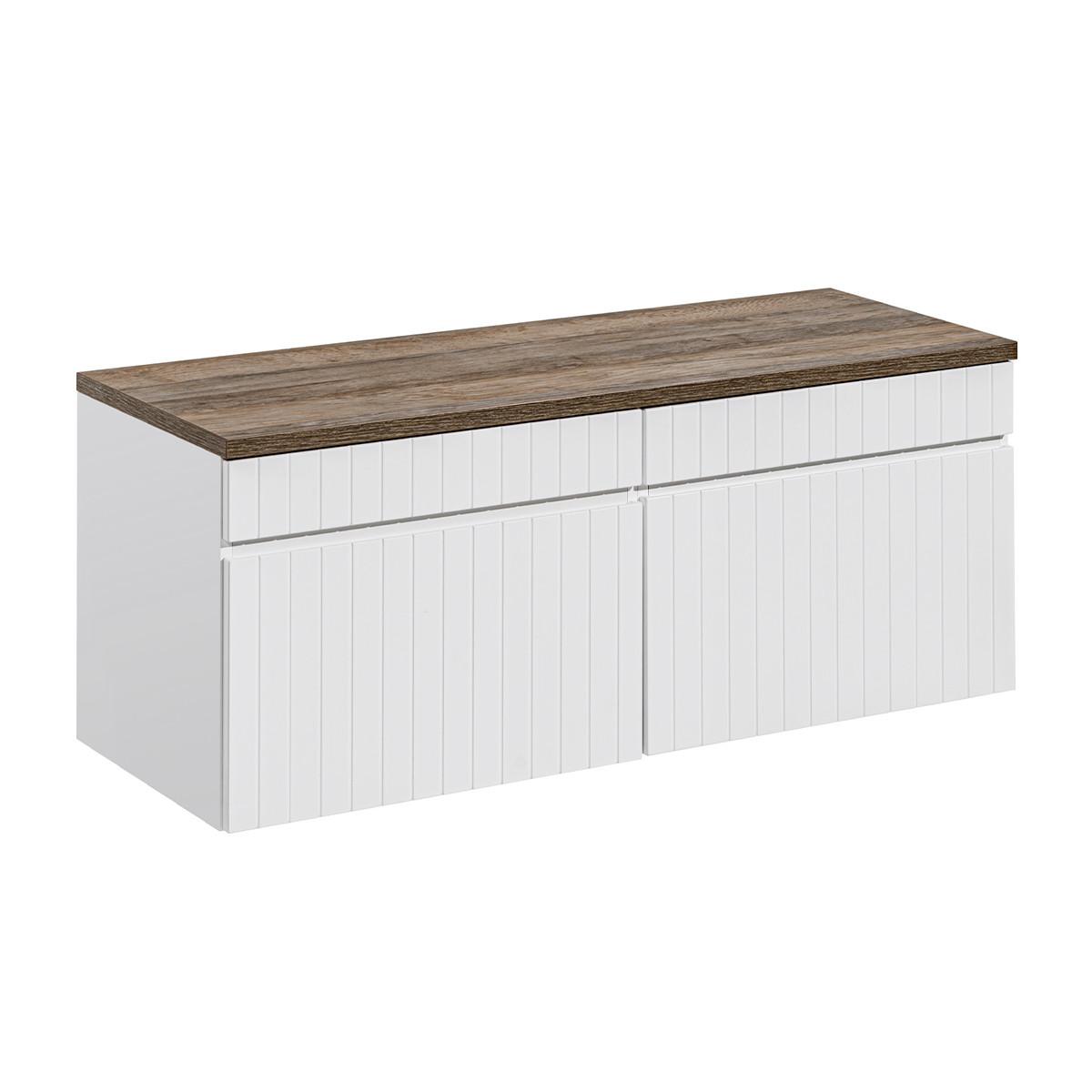 WASCHTISCHUNTERSCHRANK 120cm Zelie Weiß - Weiß, Holzwerkstoff (120/48/46cm) - Petits-meubles