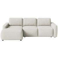 ECKSOFA Carnos Mini Creme Chenille - Creme/Schwarz, Kunststoff/Textil (238/164cm) - Selsey