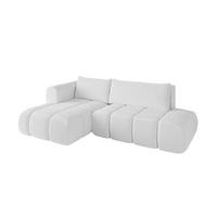 ECKSOFA Ottomane Links CLOUD-L 280x185x90 Weiß Bouclé - Weiß, Holzwerkstoff/Kunststoff (280/185cm) - ALTDECOR