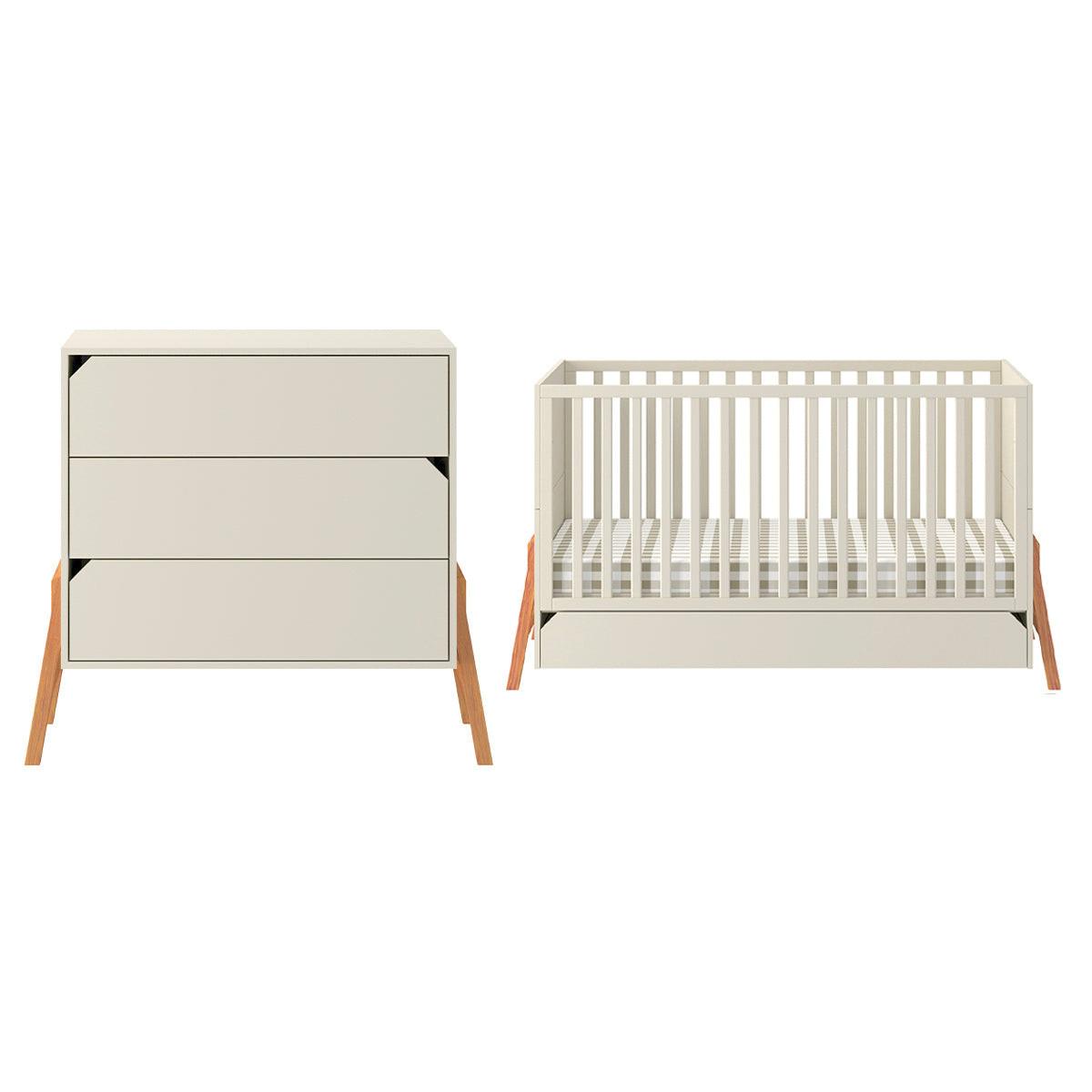 BABYZIMMER 2-teilig Lotta Kaschmir - Kaschmir, Holzwerkstoff (161/90/75cm) - Petits-meubles