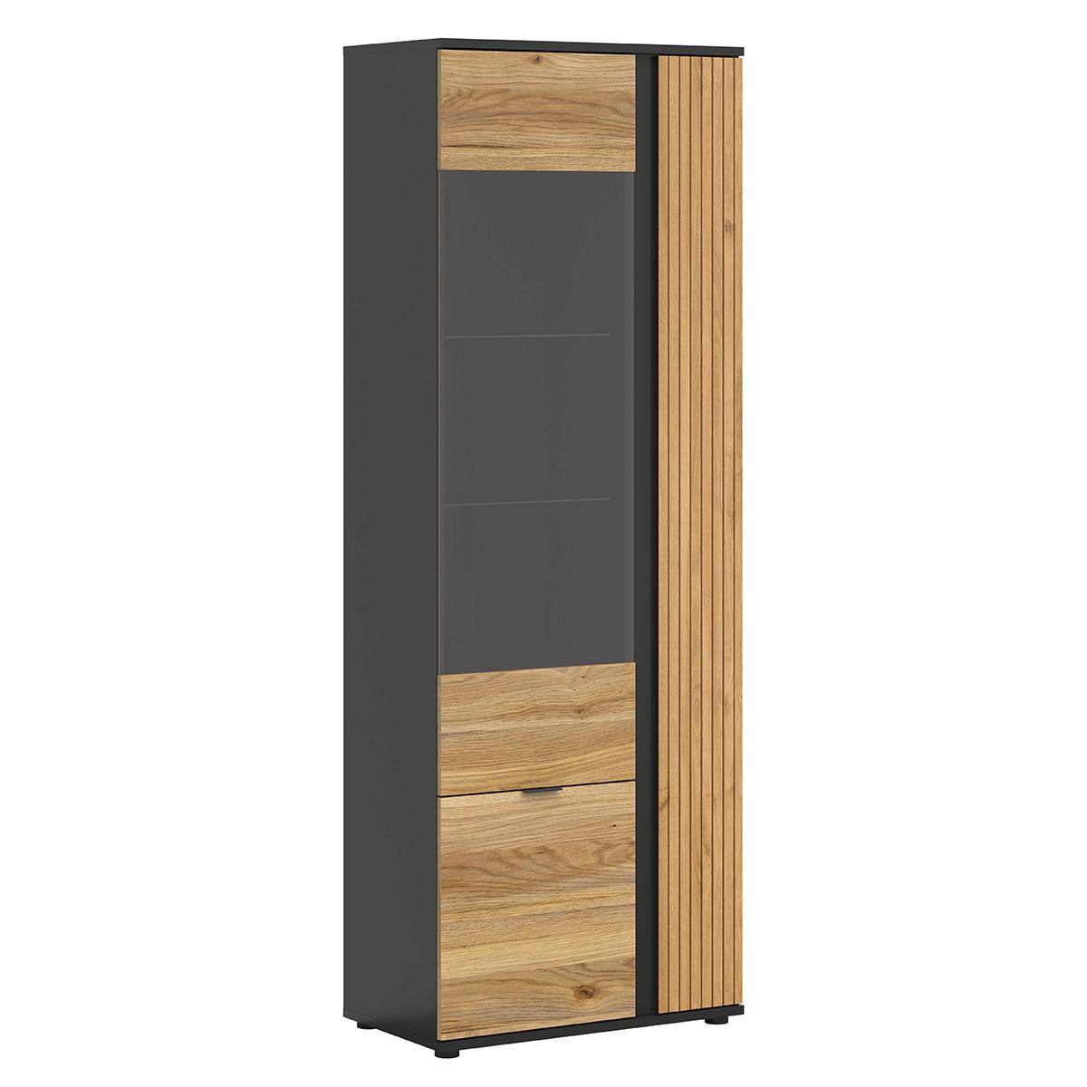 GESCHIRRSCHRANK Pia Holz - Braun, Holzwerkstoff (70/196/39cm) - Petits-meubles
