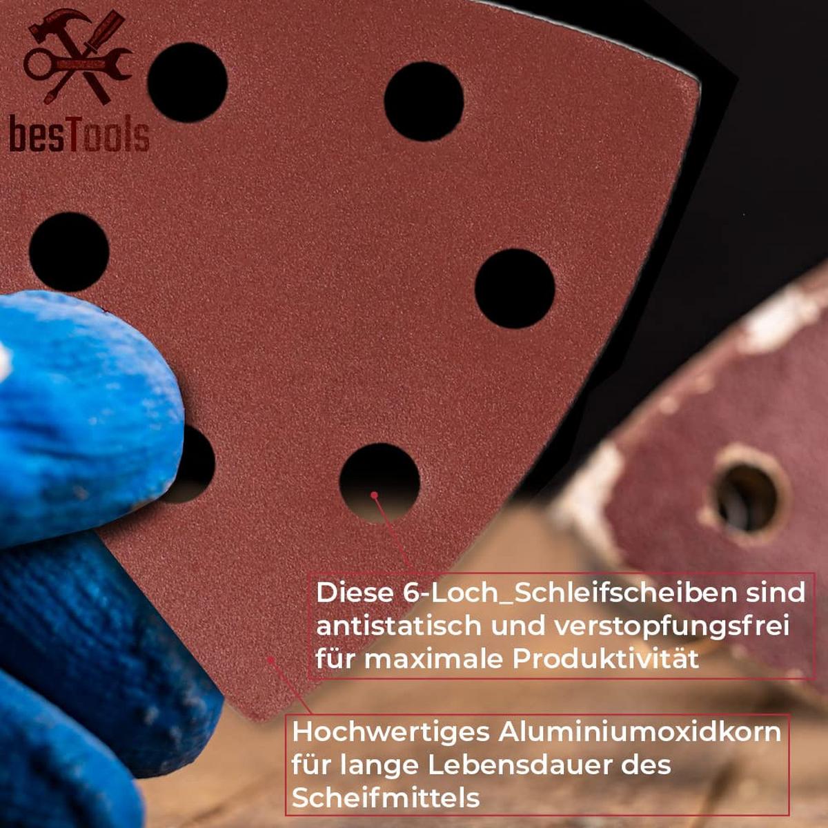 SCHLEIFPAPIER triangular 126 Stück - Rostfarben, Kunststoff (9/9/12cm) - bestTools