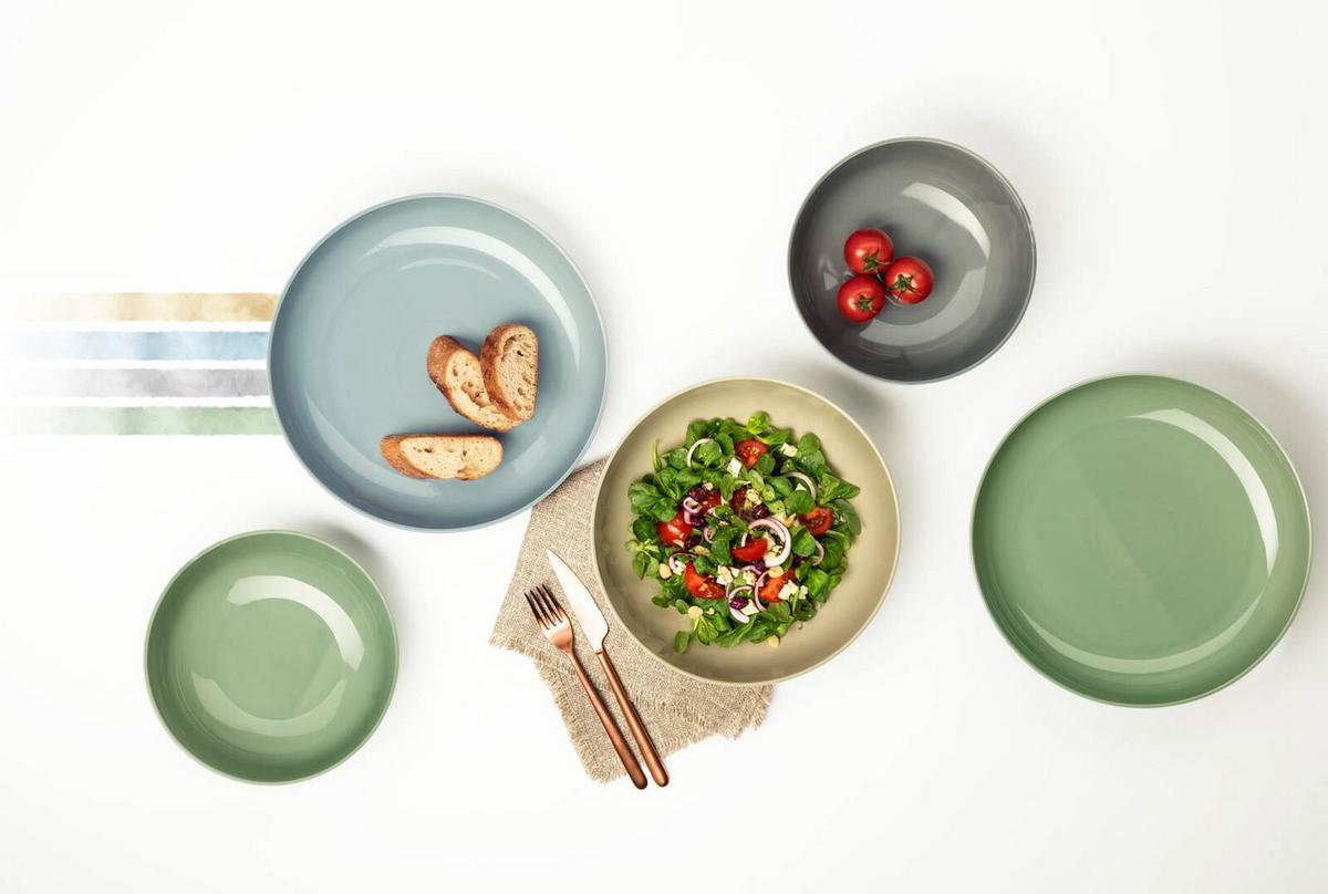 FOODBOWL Beat Color Glaze Sandbeige 20/25/28 cm 3-tlg. - Beige, Keramik (1cm) - Seltmann Weiden