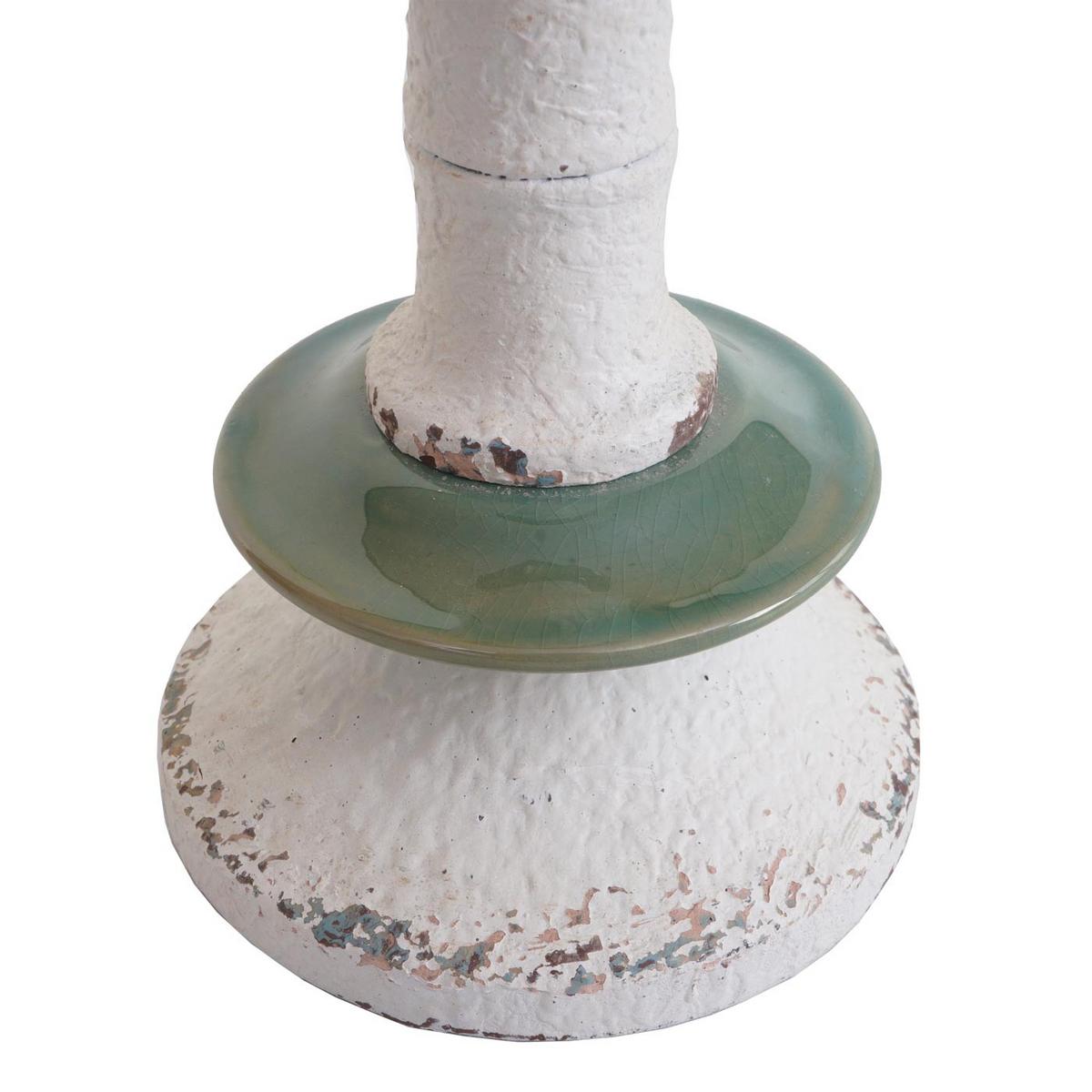 KERZENSTÄNDER Weiß - Weiß, Metall (12/35/12cm) - MCW