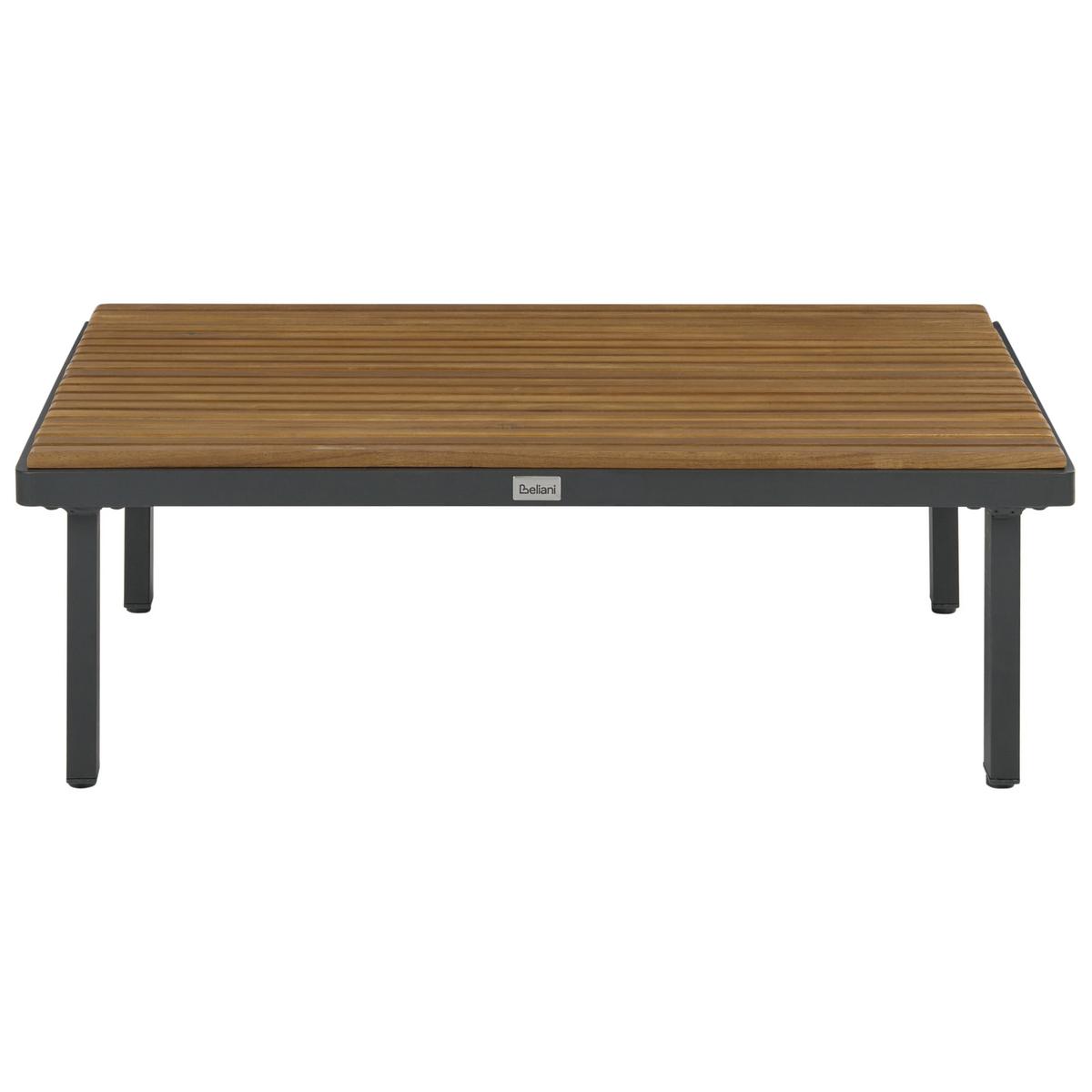 OUTDOOR-COUCHTISCH 90/70 cm Akazienholz Dunkelgrau Fivizzano - Dunkelgrau/Braun, Holz (90/70/30cm) - Beliani