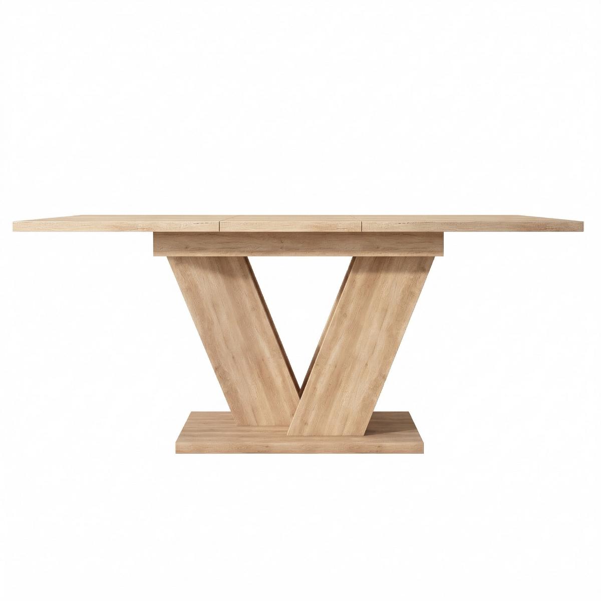 ESSTISCH ausziehbar 140-180cm eiche V-gestell - Eichefarben, Holzwerkstoff (80/180/75.5cm) - Urban Meuble