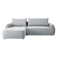 ECKSCHLAFSOFA Bueno II, Seite: Links - Hellgrau/Schwarz, Holz/Textil (280/185cm) - MIRJAN24