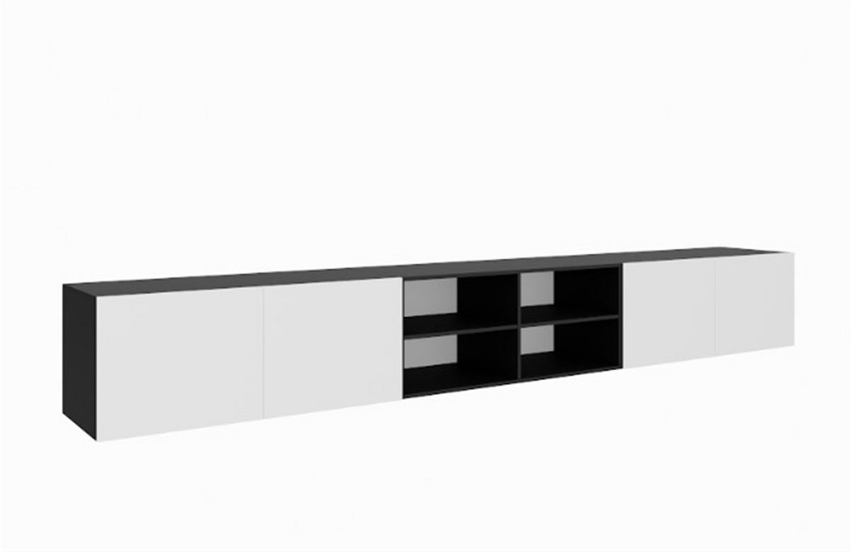 LOWBOARD MIVO 300/41/40 cm, Hängender TV-Schrank Anthrazit / Weiß - Anthrazit/Weiß, Holzwerkstoff (300/41/40cm) - MASSENO