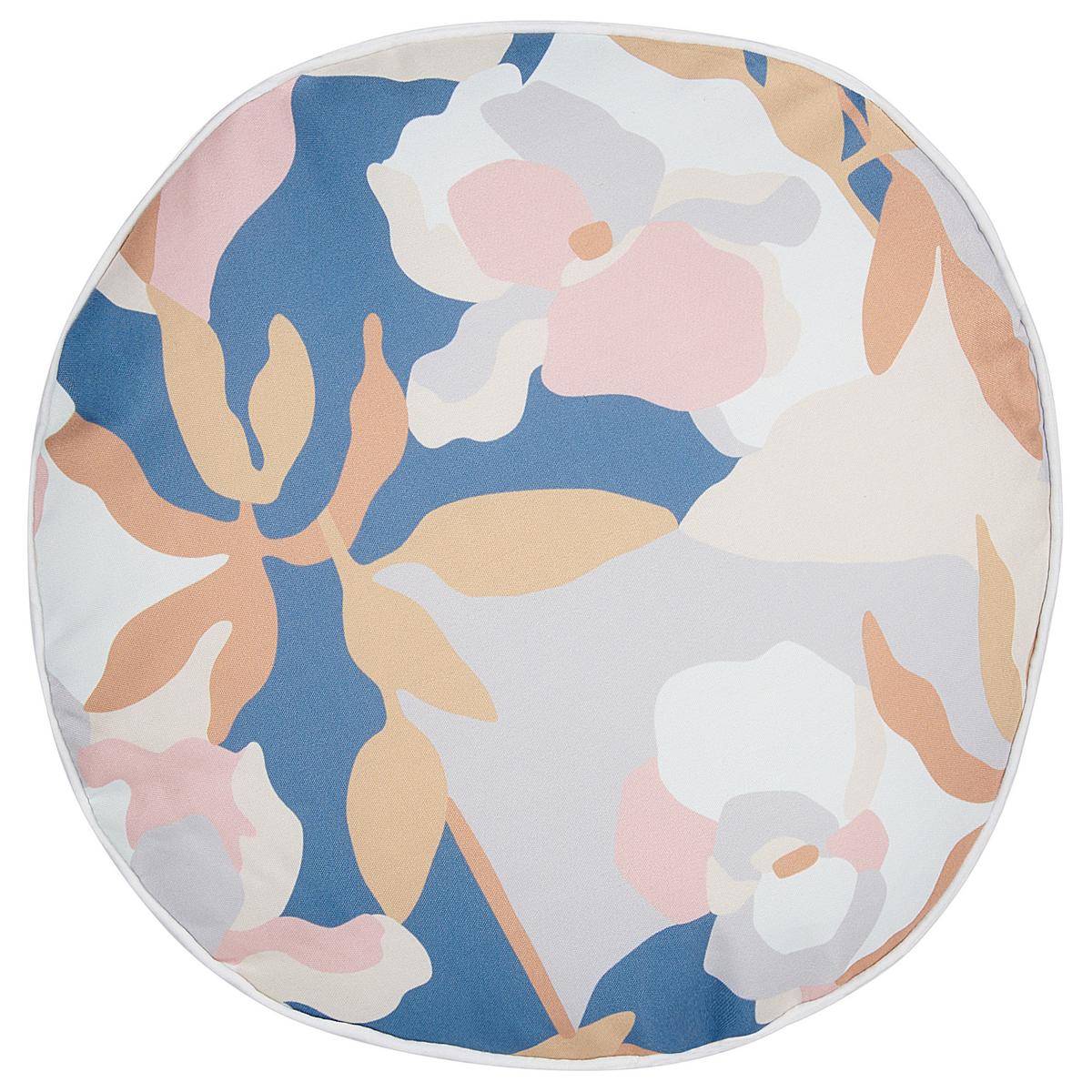 GARTENKISSEN 2er-Set Blumenmuster mehrfarbig 40 cm Verezzi - Multicolor, Textil (40/40cm) - Beliani