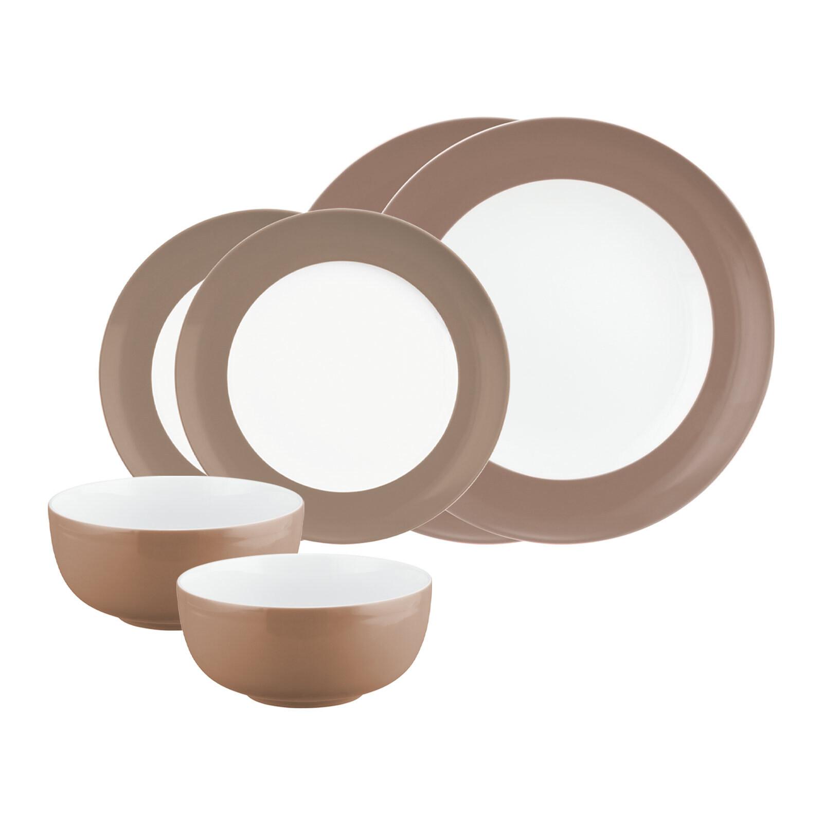 BASIC-SET Liberty Pure Colors Cocoa Brown 6-tlg. - Braun, Keramik (2/2/2cm) - Seltmann Weiden