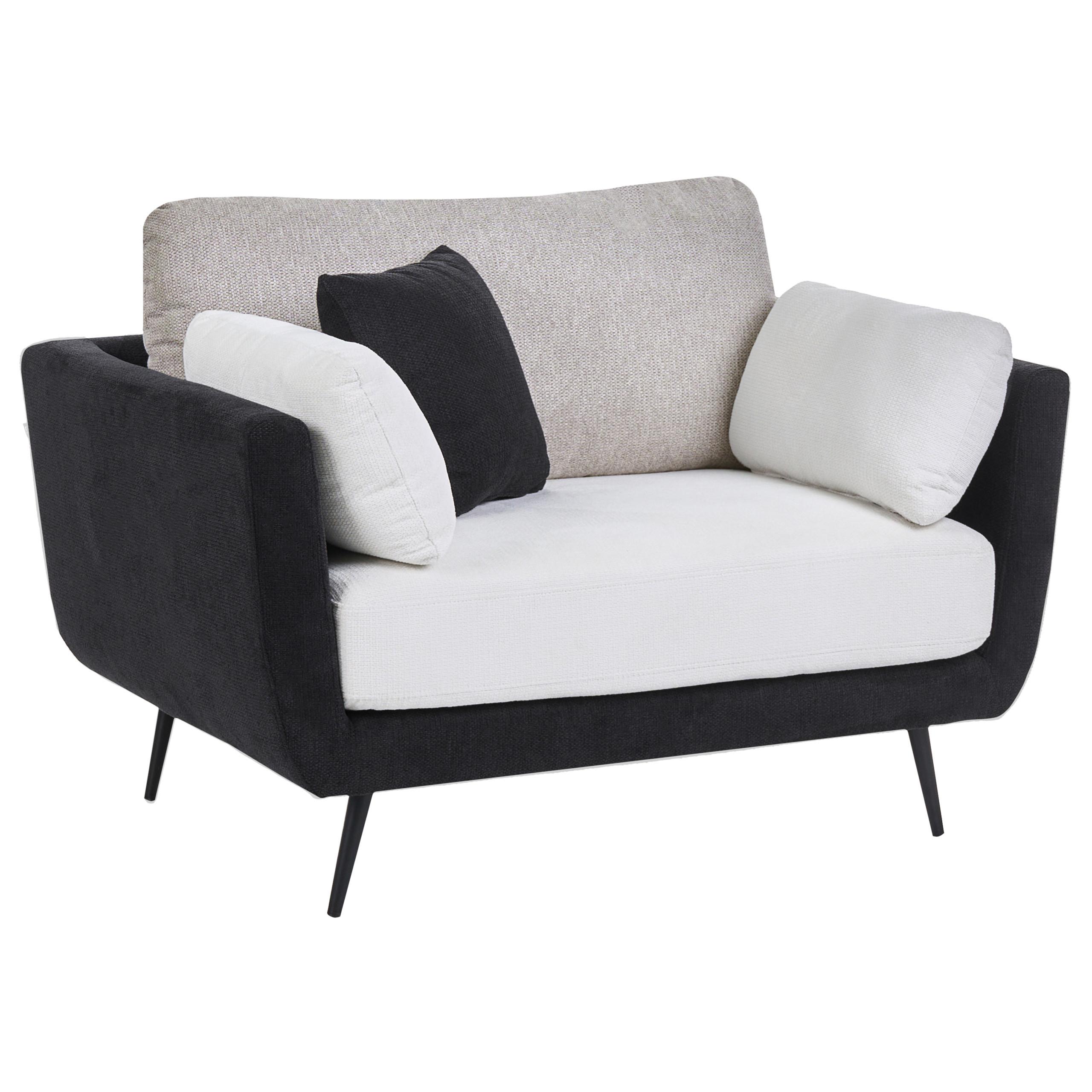 SESSEL Stoff Schwarz Bolga - Schwarz, Textil (119/89/83cm) - Beliani