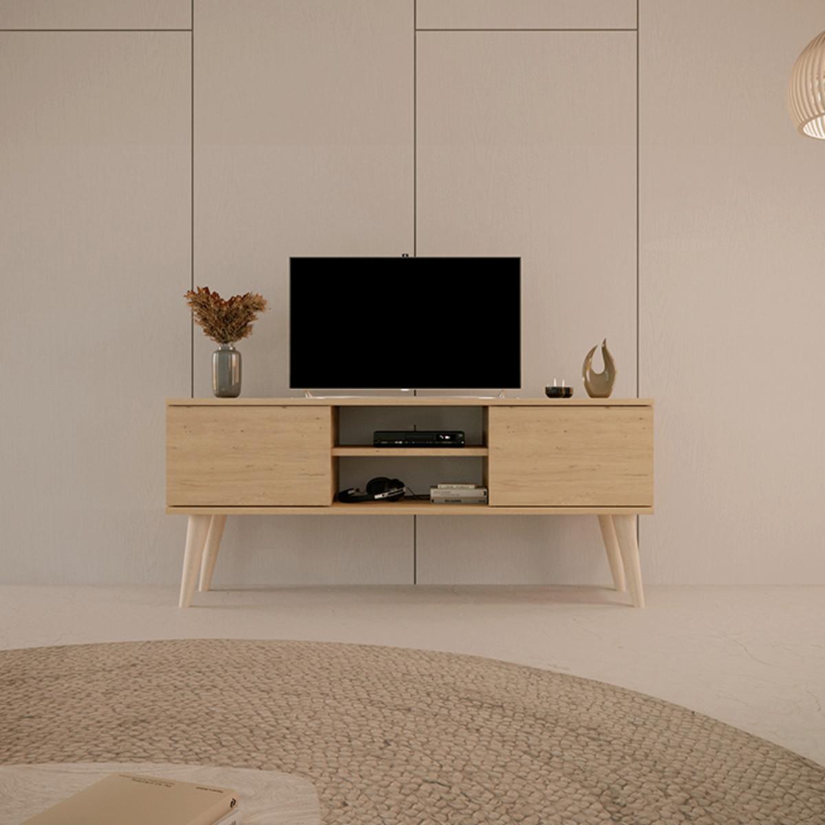 TV-MÖBEL Toronto Holz - Braun, Holzwerkstoff (120/35/55cm) - Petits-meubles