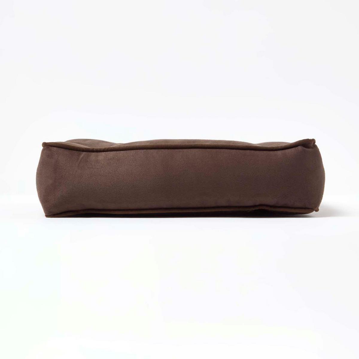 STUHLKISSEN 40/40/10 cm, braun mit Aussparung – Velours Entlastungskissen - Braun, Textil (40/40/10cm) - Homescapes