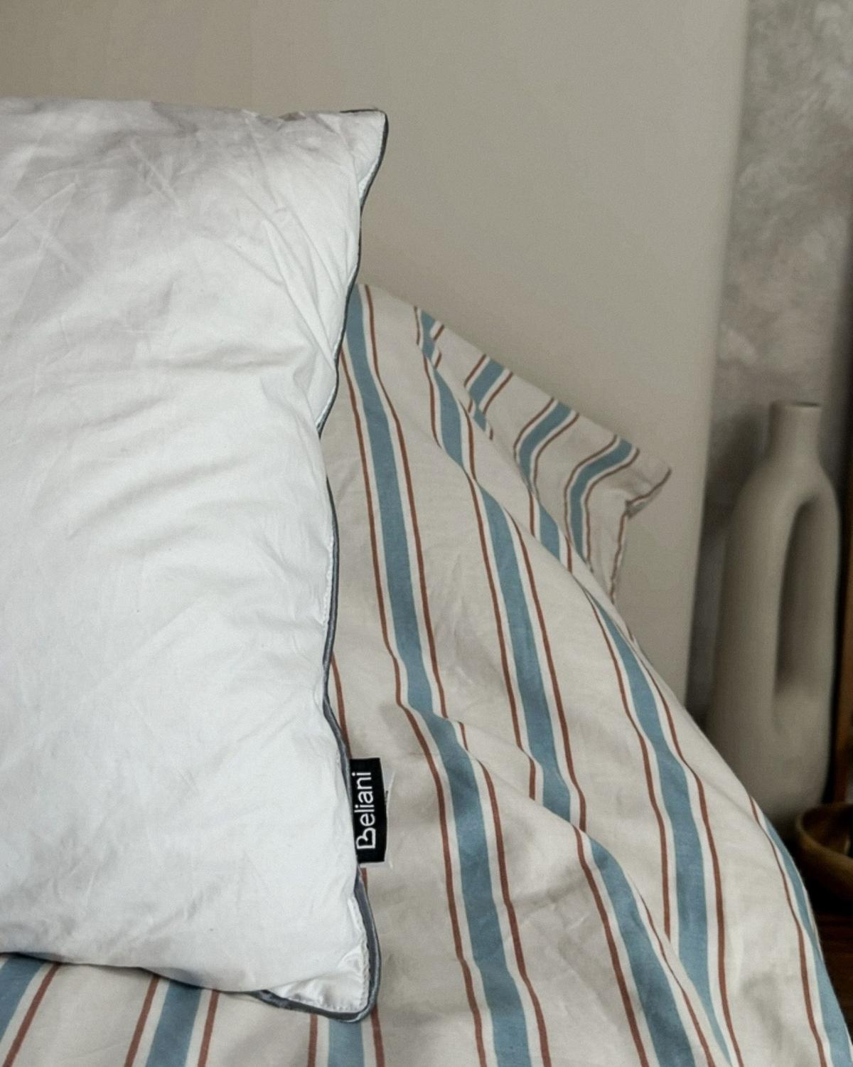 KOPFKISSEN Weiß Hoch 40/80 cm Teide - Weiß, Naturmaterialien (80/40cm) - Beliani