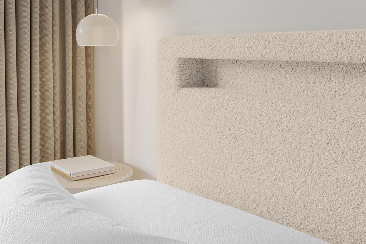 POLSTERBETT mit Bettkasten und Lattenrost, Bett mit Matratze H3/H4 - GOLA 140x200 Dunkelbeige - Cappuccino, Holzwerkstoff/Textil (140/200cm) - ALTDECOR