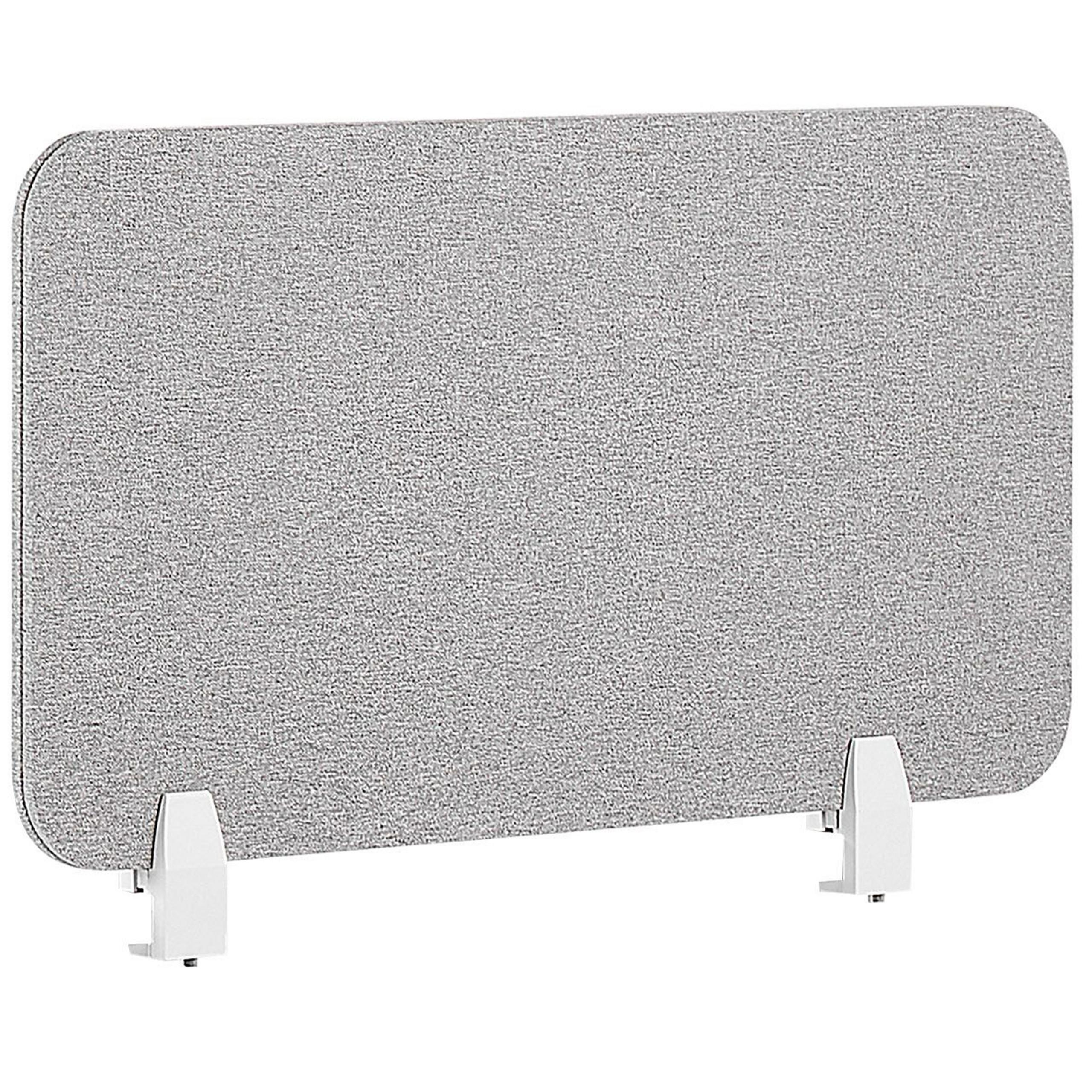 SCHREIBTISCHTRENNWAND 80 x 40 cm Hellgrau Wally - Hellgrau, Textil (80/40/2cm) - Beliani
