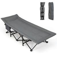 CAMPINGLIEGE Klappbare Grau - Grau, Metall - COSTWAY