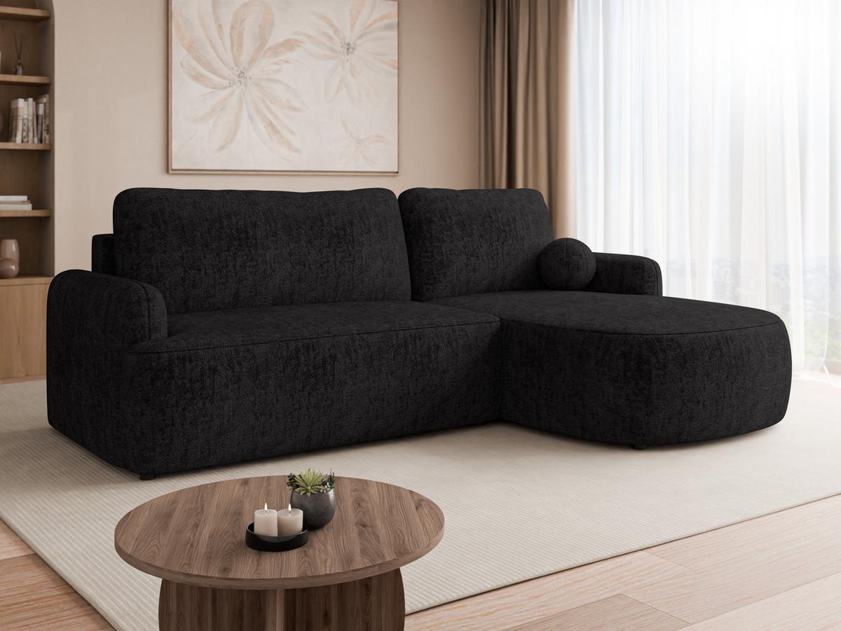 ECKSOFA Loridu Premium, Seite: Rechts - Schwarz, Holz/Kunststoff (174/250cm) - MIRJAN24