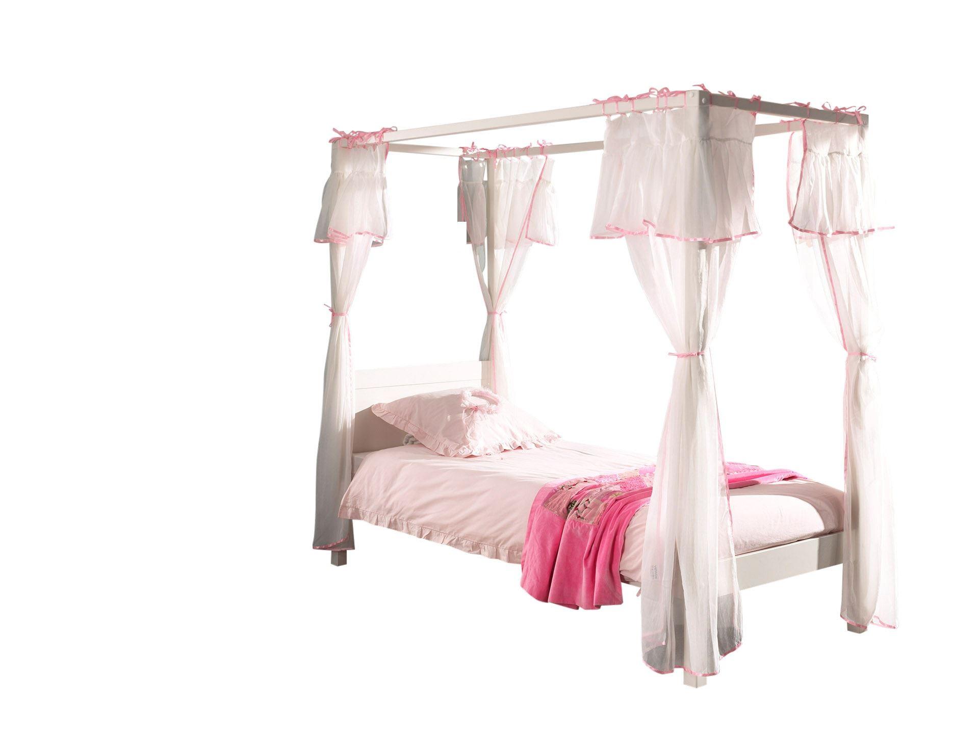 HIMMELBETT Katerinka 208x191x98 aus Massivholz in Weiß - Weiß, Holz (90/200cm) - 58aufmkessel