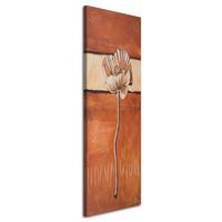 WANDBILD eine einsame mohnblume - Orange, Textil (30/90cm) - Feeby
