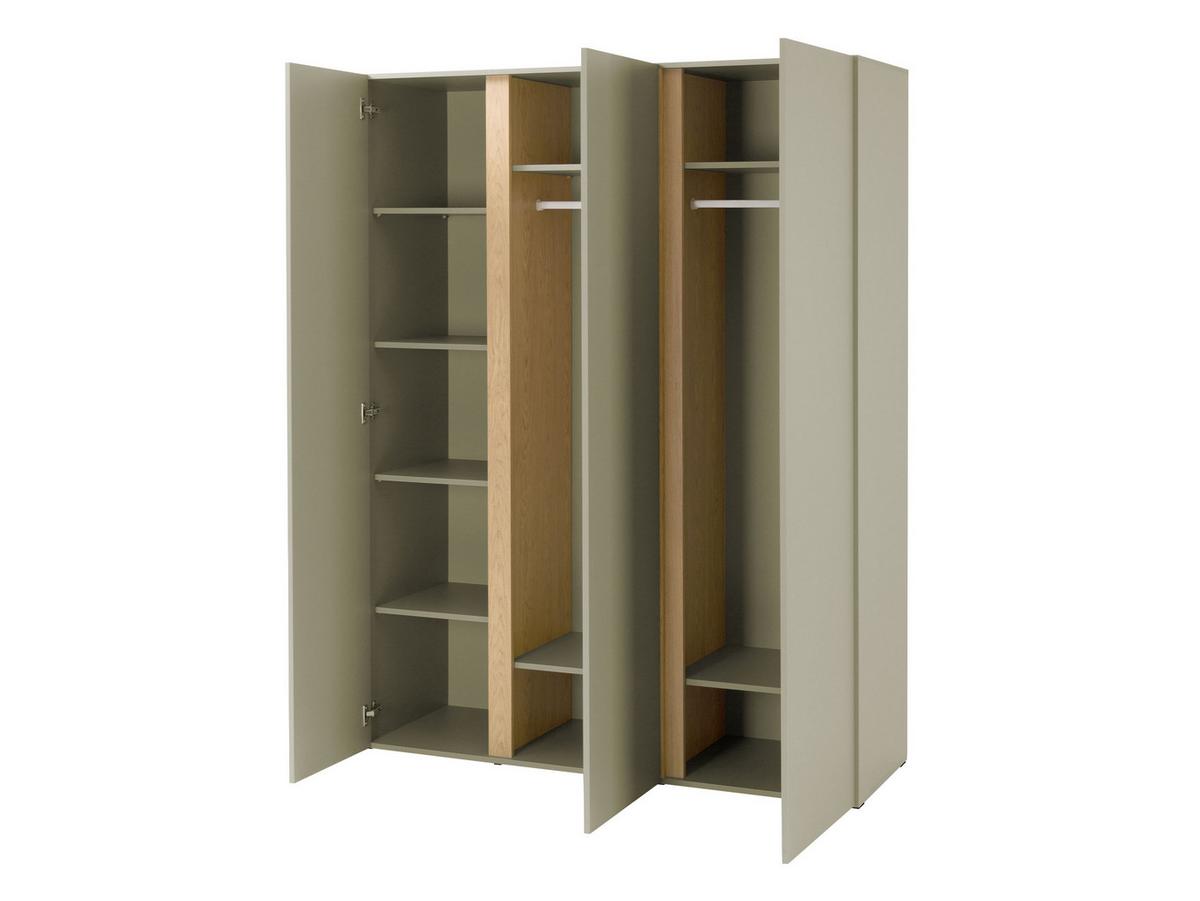 KLEIDERSCHRANK Luca LC01 - Schwarz/Grün, Holzwerkstoff/Kunststoff (145/195/50cm) - MIRJAN24