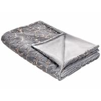 DECKE Grau Godavari 130/180 cm - Grau, Textil (130/180cm) - Beliani