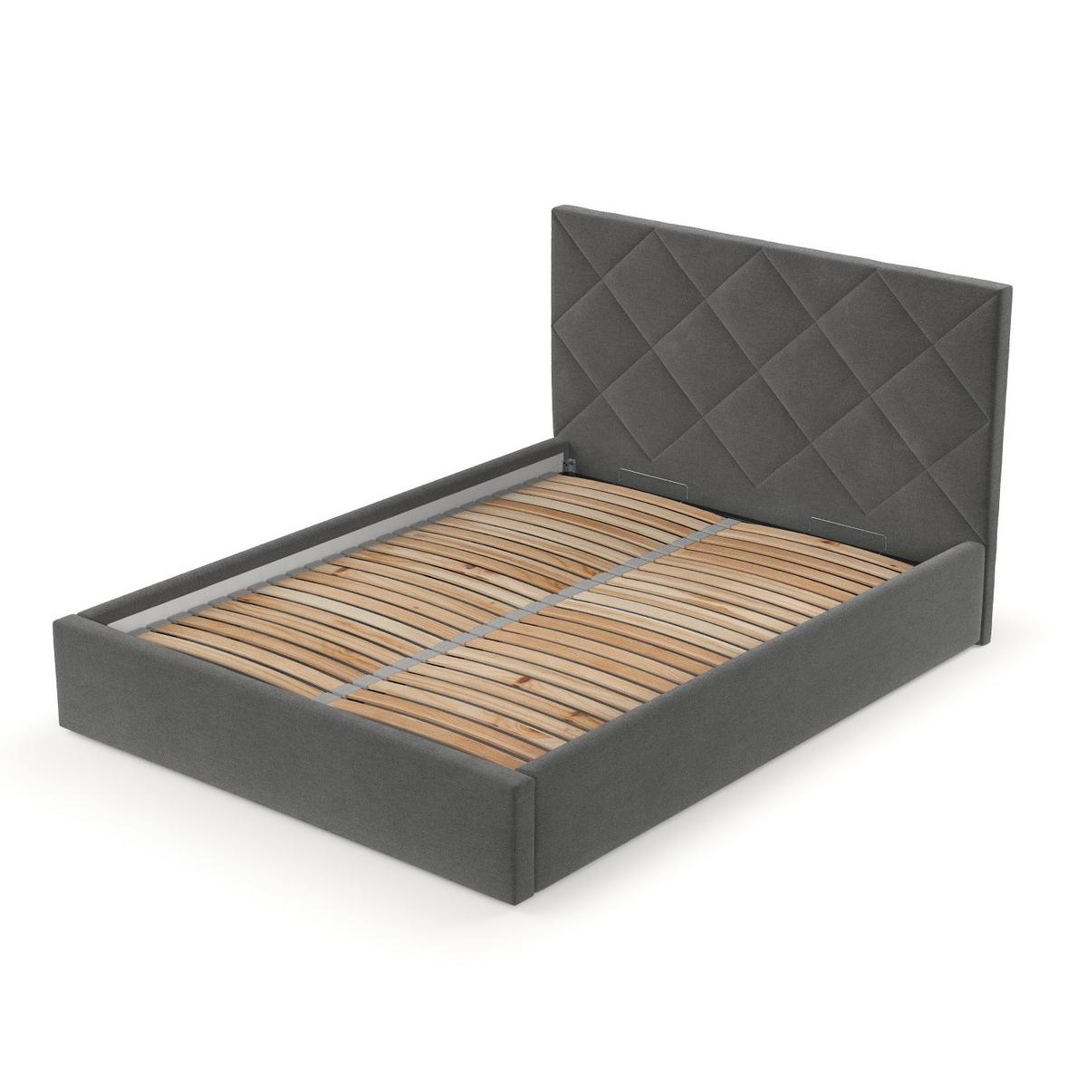POLSTERBETT Torno 140/200 cm Anthrazit im Asti Stoff - Anthrazit/Schwarz, Holz/Holzwerkstoff (140/200cm) - AltaBeds