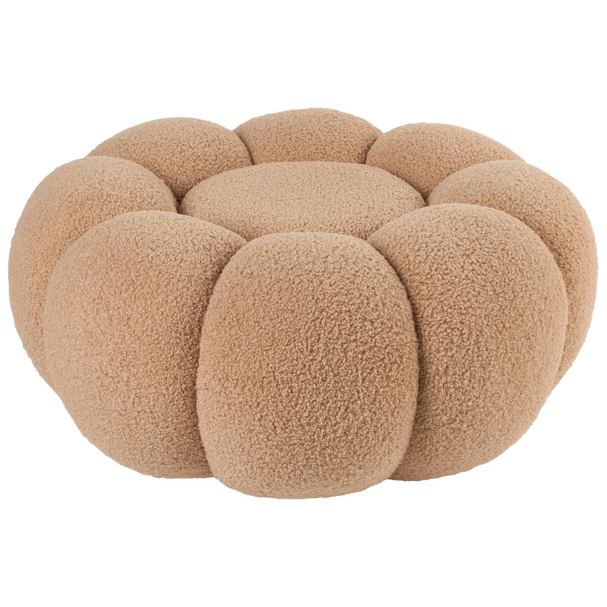 POUF Hellbraun Beaufort - Hellbraun, Textil (60/27/60cm) - Beliani