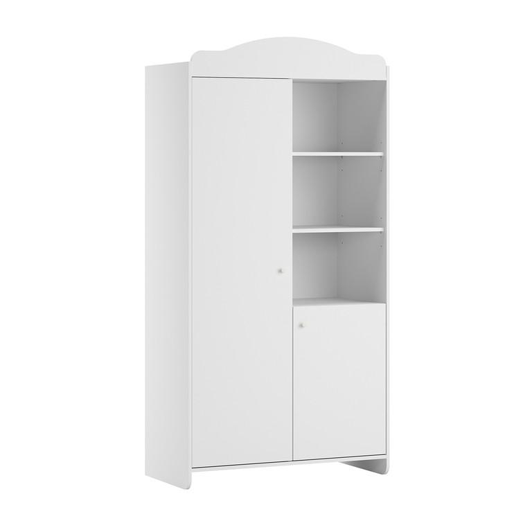 SCHRANK 2 Türen Megeve Weiß - Weiß, Holzwerkstoff (100/199/50.1cm) - Petits-meubles