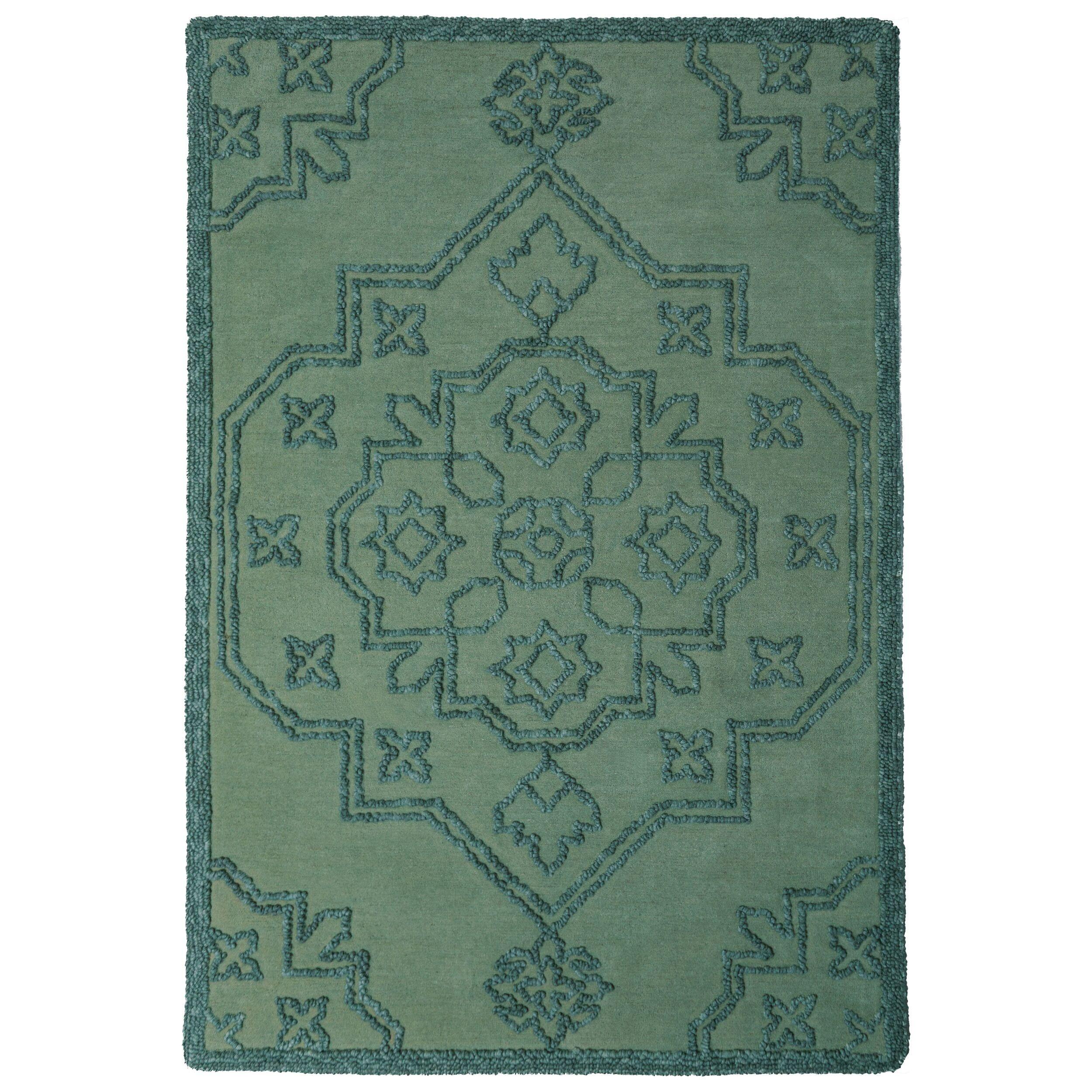 TEPPICH aus Wolle TINGIR in Entenei-Blau, abstrakt, 160 x 230 cm - Blau, Textil (230/160cm) - KADIMA DESIGN