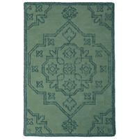 TEPPICH aus Wolle TINGIR in Entenei-Blau, abstrakt, 160 x 230 cm - Blau, Textil (230/160cm) - KADIMA DESIGN