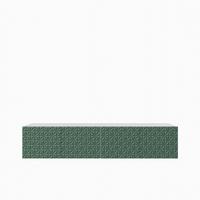 LOWBOARD ROVA 200/41/40 cm, Hängender TV-Schrank Weiß / Grün - Weiß/Grün, Holzwerkstoff (200/41/40cm) - MASSENO